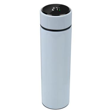 Imagem de Garrafa Térmica com Termômetro Smart LED Touch Screen Colorida Aço Inox e Filtro Interno com Sistema de Cobertura a Vácuo Trend Brasil (Branco)