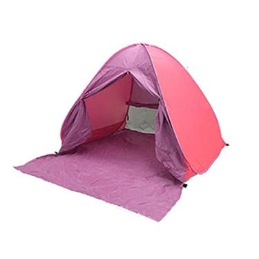 Imagem de Barraca de praia automática 2 pessoas barraca de acampamento proteção UV abrigo barraca ao ar livre tenda de verão pop-up instantânea feita à mão