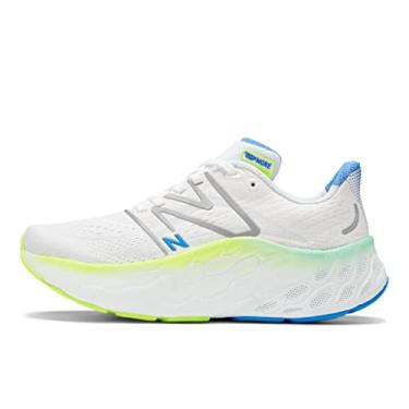 Imagem de New Balance Tênis de corrida feminino Fresh Foam X More V4, Branco/cobalto, 11