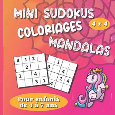 Imagem de Mini sudokus, coloriages, mandalas - Pour enfants de 4 à 7 ans: Cahier d'activité pour fille à partir de 4 ans