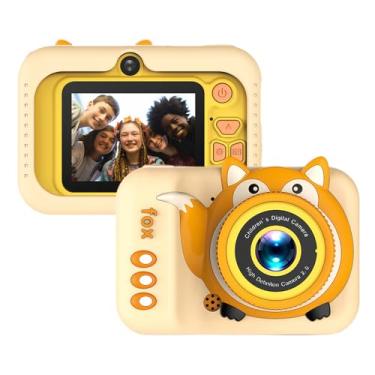 Imagem de Câmera digital 720p, câmera fofa para crianças, 20mp, câmera infantil, selfie para meninos e meninas, zoom digital 4x, tela ips de 2.0 polegadas