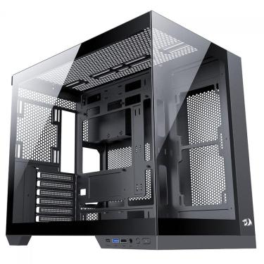 Imagem de Gabinete Redragon Wideload Pro MidTower S/Fan S/Fonte ATX Vidro Temperado Preto - CA-604B-PRO