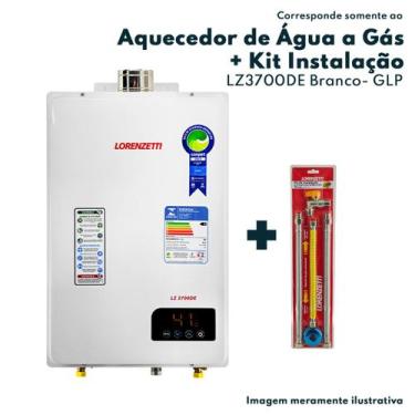 Imagem de Kit Aquecedor De Água A Gás Lz 3700De Glp + Kit Instalação De Aquecedo