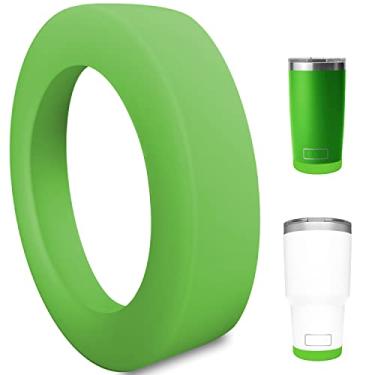 Imagem de Capa de silicone para bota YETI Tumbler 850 g 590 ml - Proteção inferior e menos ruído acessórios caneca de café 590 ml - verde - lavável na lava-louças