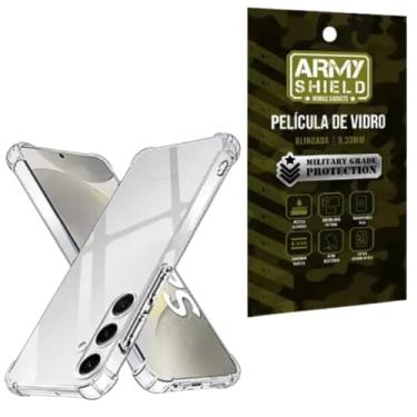 Imagem de Capa Capinha AntiShock Para Samsung Galaxy S24 Plus = Pelicula de Vidro 3D - ArmyShield
