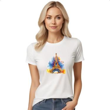 Imagem de Camiseta Baby Look Torre Eiffel Watercolor - Alearts