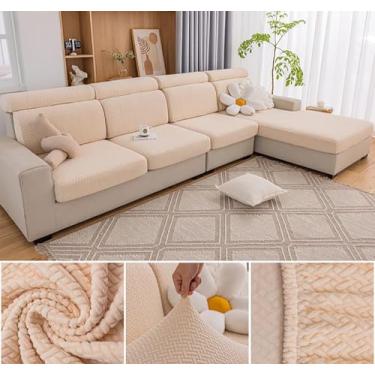 Imagem de Sofá De Estiramento Slipcover Sofá Capa Protetor De Móveis Sofá Macio Com Fundo Elástico Para Crianças, Poliéster Spandex Jacquard Tecido (C,Amarelo Begw08)