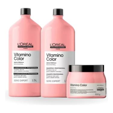 Imagem de Loreal Vitamino Color Shampoo+ Condicionador 1500ml+ Masc500