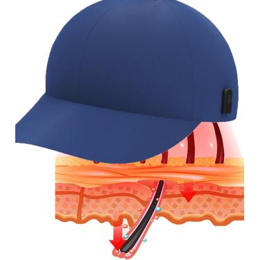 Imagem de Boné de terapia de luz vermelha e infravermelha com 160 unidades de LED de tamanho ajustável para crescimento de cabelo de homem e mulher