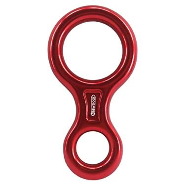 Imagem de NewDoar Equipamento de escalada Downhill, Descender Rappel Rock Escalada Descendente Belaying Equipment Rescue Figure 8 Descender Rigging Plate 35KN para Escalada e Dispositivo de Rapel (Vermelho)