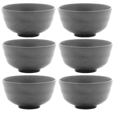 Imagem de Conjunto 6 Bowls de Melamina Tóquio Lyor Preto 450ml Orienta