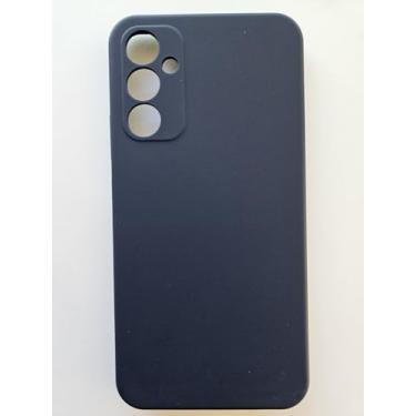 Imagem de Capa Capinha Case Compatível com Samsung Galaxy A34 5G, Silicone Aveludada, Com Proteção de Câmera (Azul Marinho)