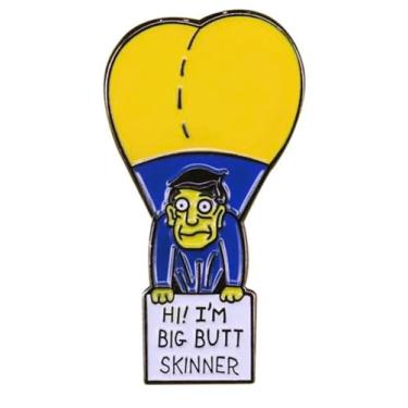 Imagem de Oi! I'm Big Butt Skinner Balão Principal Desenho Animado Comédia Programa de TV 3 cm Emblema Esmaltado, 1.2 Inches, Esmalte, Esmalte