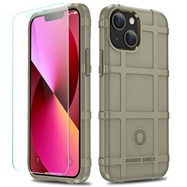 Imagem de LABILUS Capa para iPhone 13 mini, capa protetora tática tática de TPU resistente à prova de quedas de 2,4 m compatível com 13 mini (5,4 polegadas) - argila clara