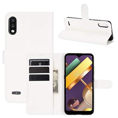 Imagem de Capa para LG K32, capa para LG K22, capa para LG K22 Plus, couro PU com suporte para cartão de crédito, carteira flip com suporte [compartimentos para cartão] [fecho magnético] para LG K32 / LG K22 /