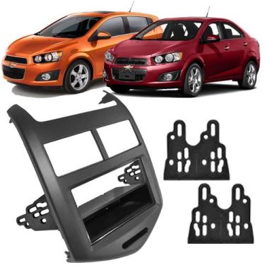 Imagem de Moldura Painel 2 Din 7" Sonic Todos os Modelos - Autoplast, Cinza