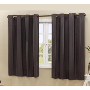 Imagem de Cortina Blackout de Tecido 2m x 1,60cm Marrom - Admirare