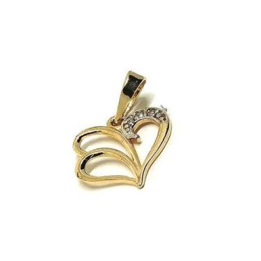 Imagem de Pingente de ouro 18 k Coração com Pedras - Elegancy Joias