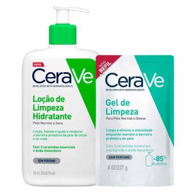 Imagem de CeraVe Kit - Loção de Limpeza + Gel de Limpeza Facial, Kit