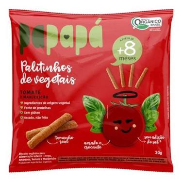 Imagem de Palitinhos de Vegetais Fase Dentição de Tomate e Manjericão Papapá 20g
