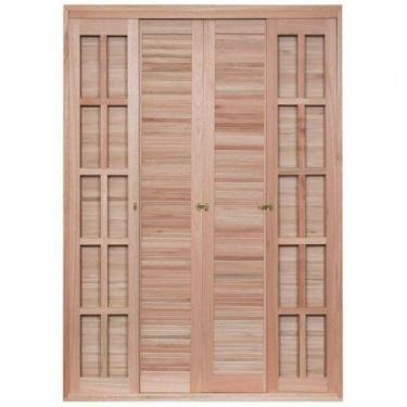 Imagem de Porta de Madeira Balção de Correr 213x150cm com Batente 14cm Ewk 472 R