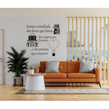 Imagem de Adesivo frase Somos o resultado parede decoração sala, quarto, cozinha