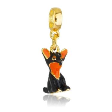 Imagem de Berloque Cachorro Pinscher Banhado a Ouro 18k - Work Semijoias