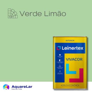 Imagem de Vivacor Acrílica Leinertex Fosco 18L, VERDE LIMÃO