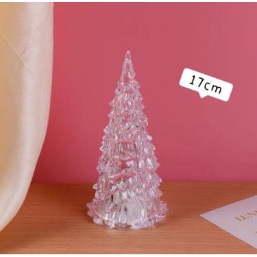 Imagem de Árvore de Natal com Luz Led Piscante de Acrílico Transparente Enfeite 
