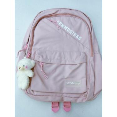 Imagem de Mochila Escolar Impermeável Casual Feminina Masculina Moda Coreana - U