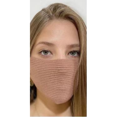 Imagem de Máscara em tricot rosê - stylo modas - STYLO MODAS 
