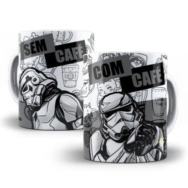 Imagem de Caneca Stormtrooper Star Wars Com Café Sem Café Porcelana 2 - Tio da C