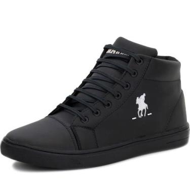 Imagem de Sapatênis Cano Alto Masculino Polo Plus, Preto, 42, Masculino