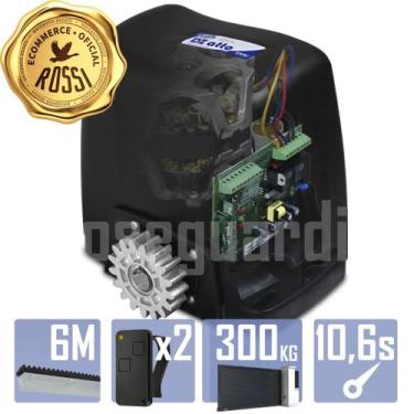Imagem de Kit Motor Alta Rotação Rossi DZ Atto VIP 6m Crem 2 Control Portão 300K