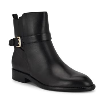 Imagem de Nine West Bota de cano curto feminina Hoken, Couro preto 002, 37