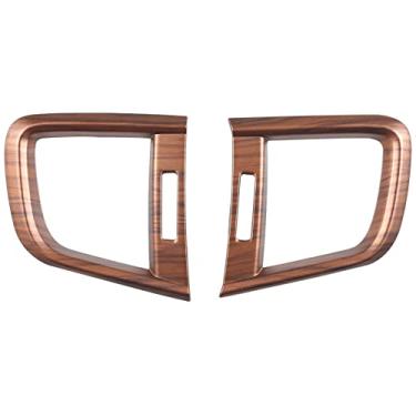 Imagem de AntBooBoo Adesivos para painel de ventilação lateral para Honda CRV para decoração de saída de vento ABS Peach Wood Grain para CR-V 2017 2018 2019 2020 (saída de ventilação lateral)