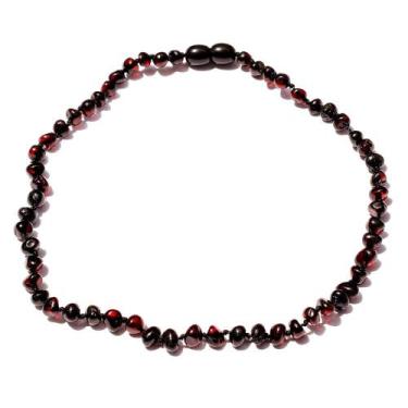 Imagem de Colar de Âmbar Báltico Cereja Polido para Bebê - Âmbar Original