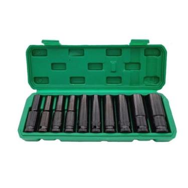 Imagem de KIT Jogo De Soquete  Impacto Longo 1/2  10 A 24mm 10pçs - SUPERSTAR