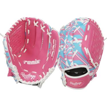Imagem de Rawlings | REMIX T-Ball & Luva de beisebol juvenil | Arremesso para mão direita | 23 cm | Rosa