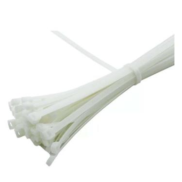 Imagem de Abraçadeira nylon 25cm 50 un branco Rio Tijucas