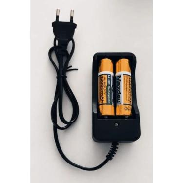 Imagem de Carregador + 2 Bateria Recarregável Lir 18650 12800mah 3.7v para  Lant