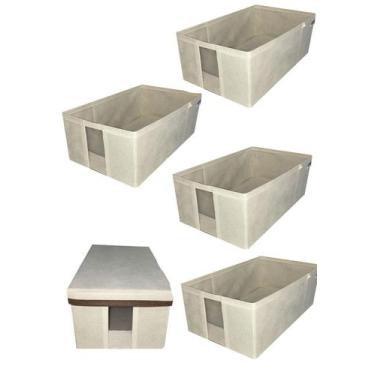 Imagem de Caixa Sapateira com visor e tampa pequena para organizar - L 20cm x A 