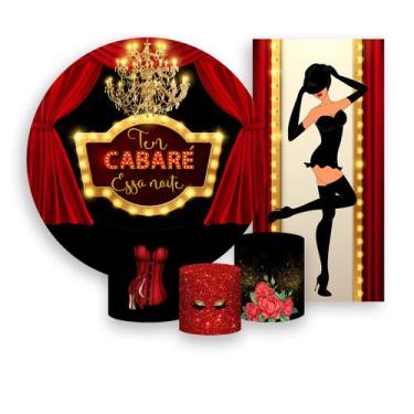Imagem de Kit Painel De Festa + Trio Capa Cilindro + Faixa Veste Fácil - Tem Cab