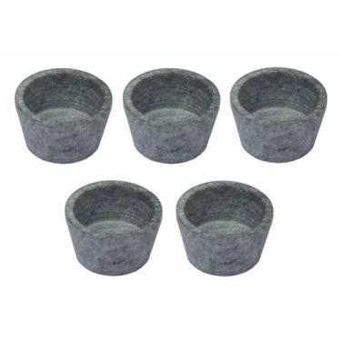 Imagem de Kit 5 Mini Molheira Tigela Molho Petisco em Pedra Sabão 80ml - Industr