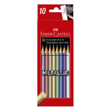 Imagem de Ecolápis de Cor FABER-CASTELL 10 Cores Tons Metálicos