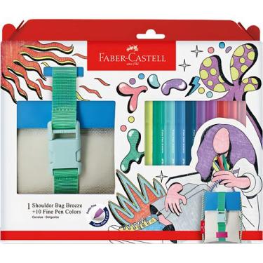 Imagem de Fine Pen Faber Castell Shoulder Bag Caneta Colorida Contorno - Faber-C