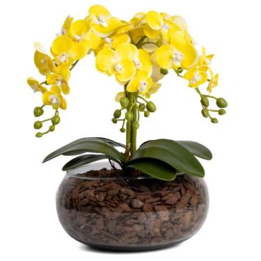 Imagem de Planta Artificial Para Sala Decorativa Orquídea Super Realista - Flora