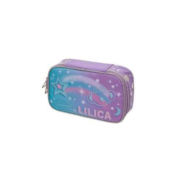 Imagem de Estojo Box Lilica Ripilica Glitter Escolar 32 Elásticos, Lilás