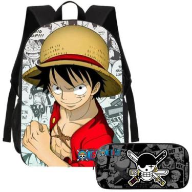 Imagem de Kit Mochila e Estojo Escolar One Piece 2 Volta as Aulas