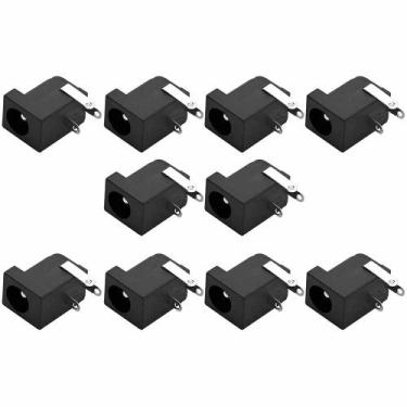 Imagem de Kit Com 10 Conectores Dc Jack P4 Fêmea 2,1mm Para Placa Pci - Thida